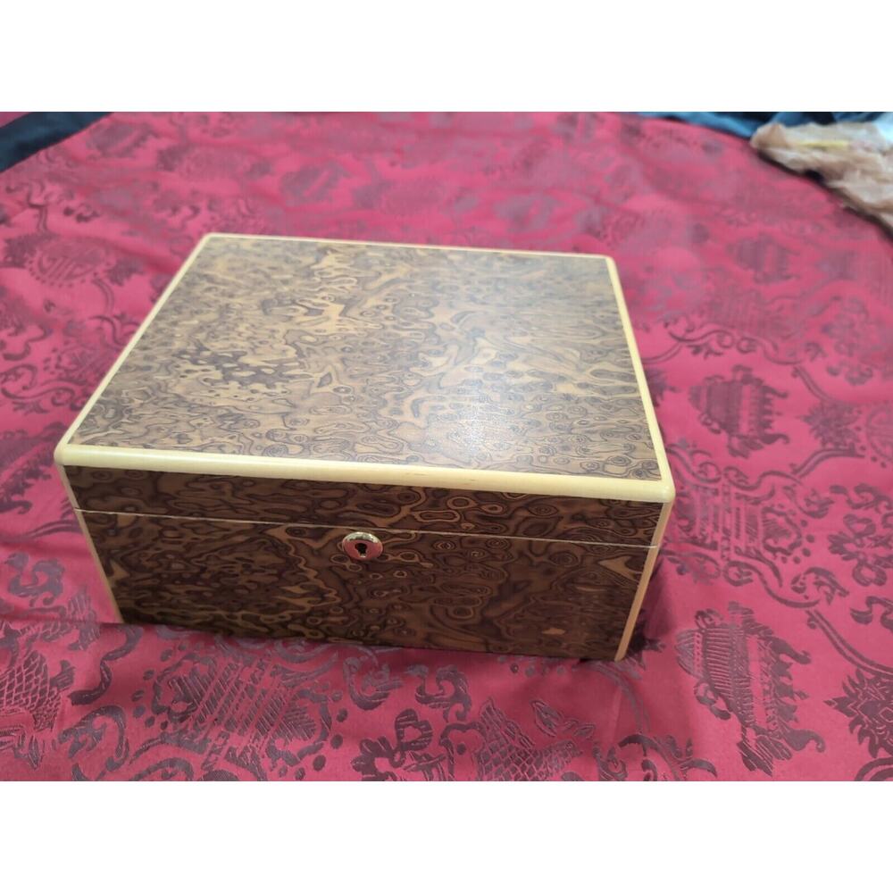 Elegant Hand Made Wood Humidor guage and digital humidity measurements Unique